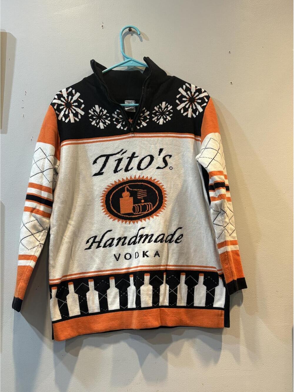 Tito's Handmade Vodka Themed Knit Sweater
